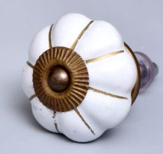 White Golden Medium Knob
