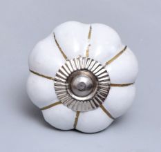 White Golden Medium Knob