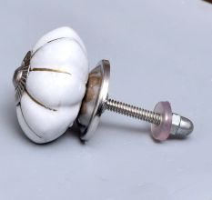 White Golden Medium Knob