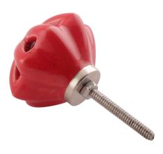 Red Daffodil Ceramic Flower Cabinet Knobs Online