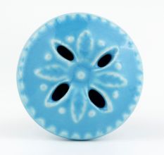 Turquoise Flower Ceramic Cabinet Knobs Online