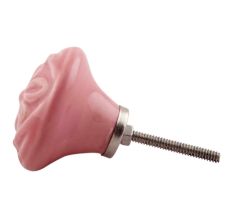 Pink Anemone Ceramic Flower Drawer Knobs