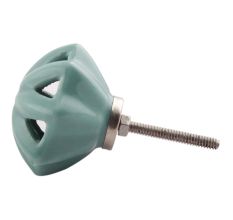 Sea Green Daffodil Ceramic Flower Cabinet Knobs Online 