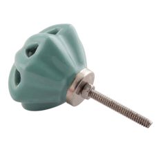 Sea Green Daffodil Ceramic Flower Cabinet Knobs Online 