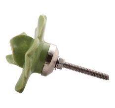 Pea Green Crackle Rose Flower Ceramic Knobs Online