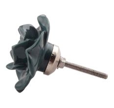 Forest Green Big Rose Ceramic Flower Dresser Knobs Online