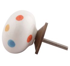 Multicolor Polka Dotted Ceramic Knob Online