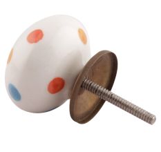 Multicolor Polka Dotted Ceramic Knob Online