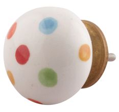 Multicolor Polka Dotted Ceramic Knob Online
