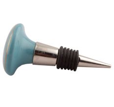 Sea Green Striped Ceramic Wine Stopper