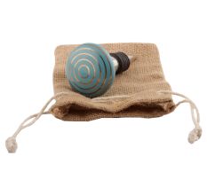 Sea Green Striped Ceramic Wine Stopper