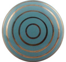Sea Green Striped Ceramic Wine Stopper