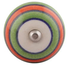 Pea Green Striped Ceramic Wine Stopper