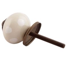 Cream Dotted Small Ceramic Drawer Knobs Online 