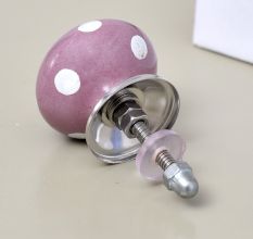 Purple Dotted Small Ceramic Knobs Online 
