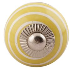 Yellow Striped Small Ceramic Cabinet Knobs Online
