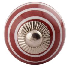 Cherry Striped Small Ceramic Wardrobe Knobs Online