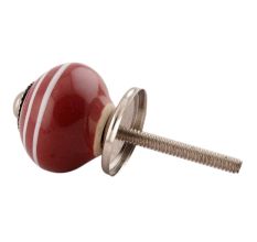 Cherry Striped Small Ceramic Wardrobe Knobs Online