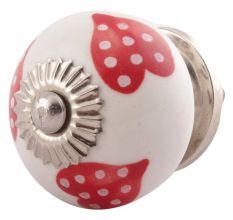 Red Heart Ceramic Knobs