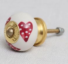 Red Heart Ceramic Knobs