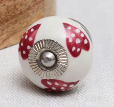 Red Heart Ceramic Knobs