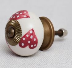 Red Heart Ceramic Knobs
