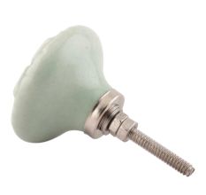Sage Green Ceramic Flower Cabinet Knobs Online