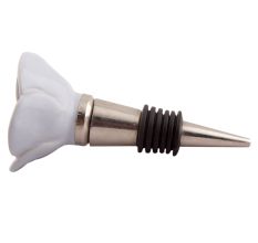 Light Blue Medium Rose Flower Ceramic Wine Stopper 