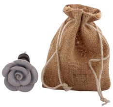 Light Blue Medium Rose Flower Ceramic Wine Stopper 