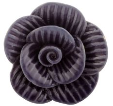Purple Medium Rose Flower Ceramic Wine Stopper