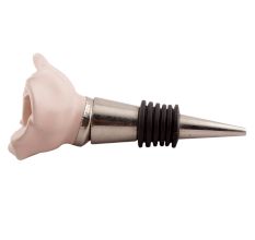 Baby Pink Rose Flower Ceramic Wine Stopper 
