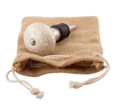 White Marble Ceramic Floral Wine Stopper