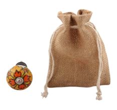 Mustard Ceramic Flower Wine Stopper