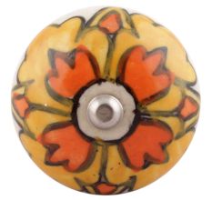 Mustard Ceramic Flower Wine Stopper