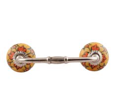 Mustard Ceramic Flower Bridge Handles