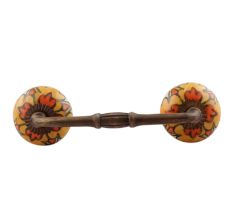Mustard Ceramic Flower Bridge Handles