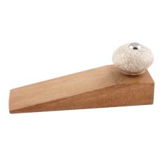 White Marble Ceramic Floral Door Stopper