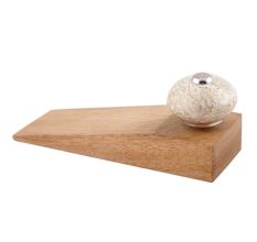 White Marble Ceramic Floral Door Stopper