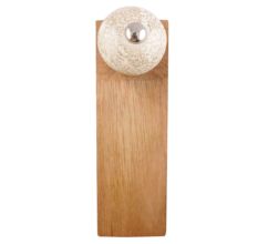 White Marble Ceramic Floral Door Stopper