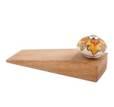 Mustard Ceramic Flower Door Stopper