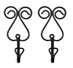 Designer Heart Wrought Iron Wall Hook(Set of 2 Pieces)