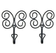 Butterfly Wrought Iron Wall Hook(Set of 2 Pieces)