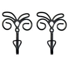 Decorative Wrought Iron Wall Hooks(Set of 2 Pieces)