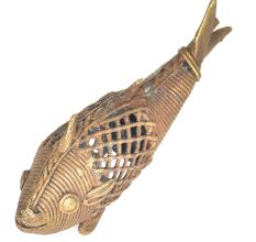 Brass Dhokra Art Fish With Rustic Look