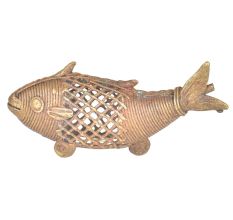 Brass Dhokra Art Fish With Rustic Look
