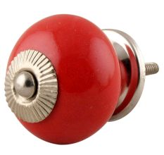 Solid Red Ceramic Knob