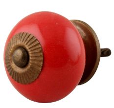 Solid Red Ceramic Knob