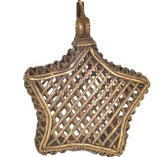 Brass Dhokra Art Tribal Star Shape Wall Hanging