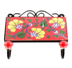 Red And Yellow Floral Tiles Hooks Online