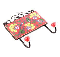 Red And Yellow Floral Tiles Hooks Online